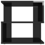 NNEVL Side Table High Gloss Black 40x40x40 cm Chipboard