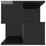 NNEVL Side Table High Gloss Black 40x40x40 cm Chipboard
