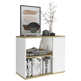 NNEVL Side Cabinet Sonoma Oak and White 60x30x50 cm Chipboard