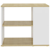 NNEVL Side Cabinet Sonoma Oak and White 60x30x50 cm Chipboard