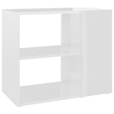 NNEVL Side Cabinet High Gloss White 60x30x50 cm Chipboard