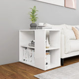 NNEVL Side Cabinet High Gloss White 60x30x50 cm Chipboard