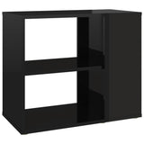 NNEVL Side Cabinet High Gloss Black 60x30x50 cm Chipboard