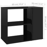 NNEVL Side Cabinet High Gloss Black 60x30x50 cm Chipboard