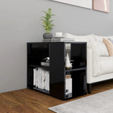 NNEVL Side Cabinet High Gloss Black 60x30x50 cm Chipboard