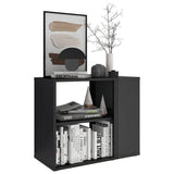 NNEVL Side Cabinet High Gloss Grey 60x30x50 cm Chipboard