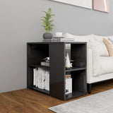 NNEVL Side Cabinet High Gloss Grey 60x30x50 cm Chipboard