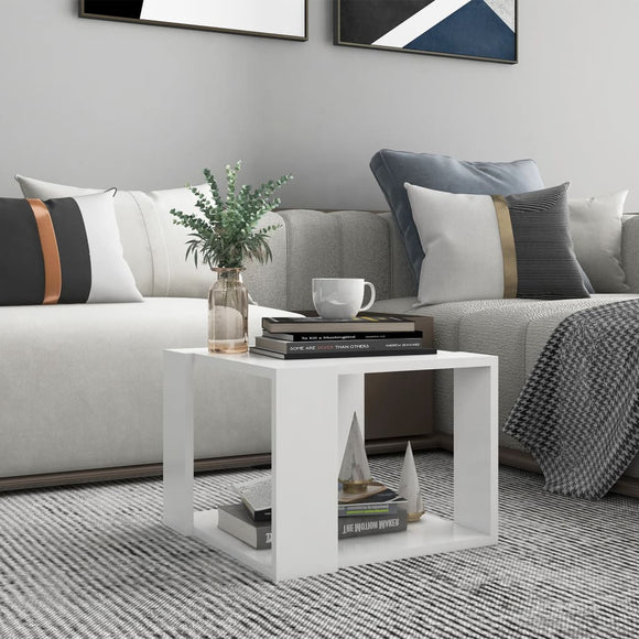 NNEVL Coffee Table White 40x40x30 cm Engineered Wood