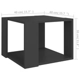 NNEVL Coffee Table Grey 40x40x30 cm Engineered Wood