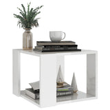 NNEVL Coffee Table High Gloss White 40x40x30 cm Engineered Wood