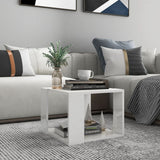 NNEVL Coffee Table High Gloss White 40x40x30 cm Engineered Wood