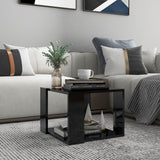 NNEVL Coffee Table High Gloss Black 40x40x30 cm Engineered Wood