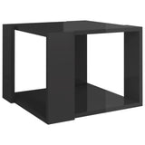 NNEVL Coffee Table High Gloss Grey 40x40x30 cm Engineered Wood