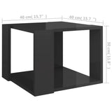 NNEVL Coffee Table High Gloss Grey 40x40x30 cm Engineered Wood