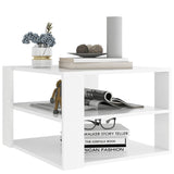 NNEVL Coffee Table White 60x60x40 cm Chipboard