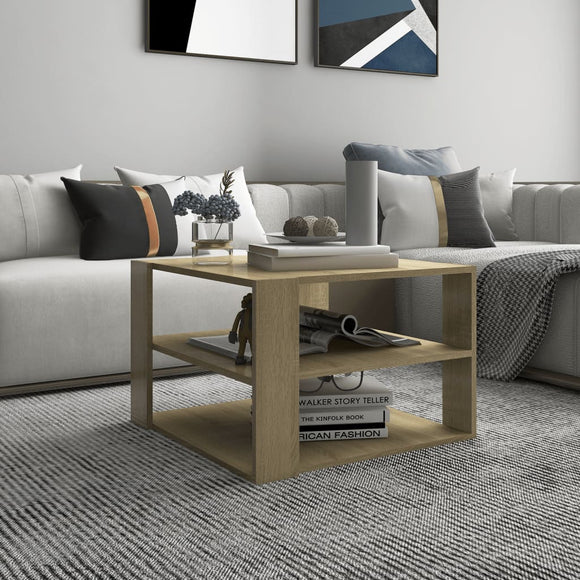 NNEVL Coffee Table Sonoma Oak 60x60x40 cm Chipboard