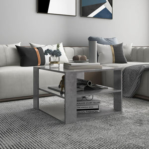 NNEVL Coffee Table Concrete Grey 60x60x40 cm Chipboard
