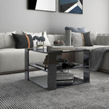 NNEVL Coffee Table High Gloss Grey 60x60x40 cm Chipboard