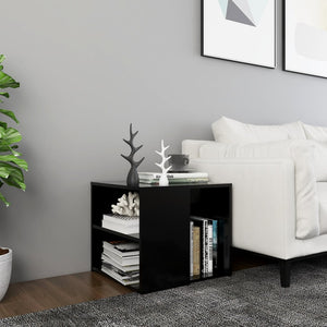 NNEVL Side Table Black 50x50x45 cm Chipboard