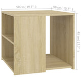 NNEVL Side Table Sonoma Oak 50x50x45 cm Chipboard
