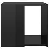 NNEVL Side Table High Gloss Black 50x50x45 cm Chipboard