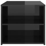 NNEVL Side Table High Gloss Black 50x50x45 cm Chipboard