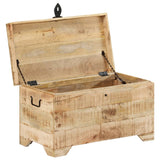 NNEVL Storage Chest Solid Rough Mango Wood