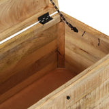 NNEVL Storage Chest Solid Rough Mango Wood
