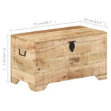 NNEVL Storage Chest Solid Rough Mango Wood