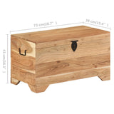 NNEVL Storage Chest Solid Acacia Wood