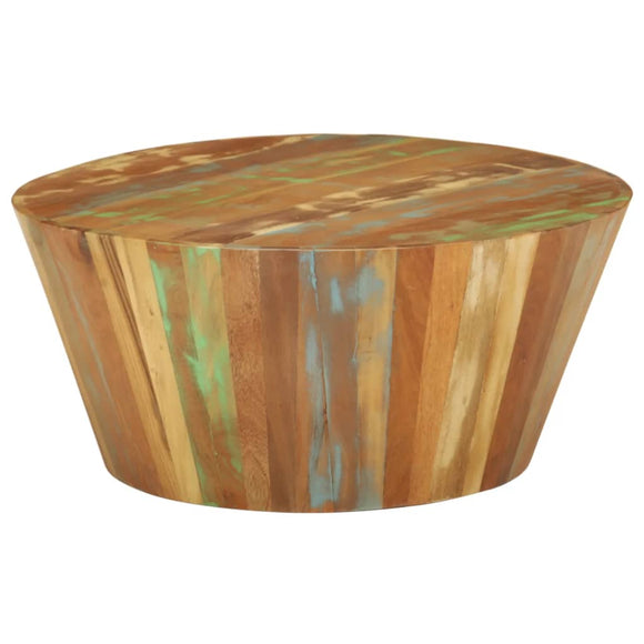 NNEVL Coffee Table Ø65x31 cm Solid Reclaimed Wood