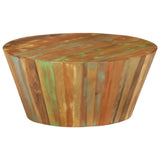 NNEVL Coffee Table Ø65x31 cm Solid Reclaimed Wood