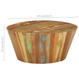 NNEVL Coffee Table Ø65x31 cm Solid Reclaimed Wood