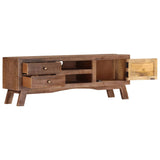 NNEVL TV Cabinet 110x30x40 cm Rough Mango Wood