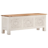 NNEVL Storage Box 110x30x40 cm Solid Acacia Wood