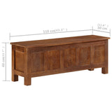 NNEVL Storage Box 110x30x40 cm Solid Mango Wood