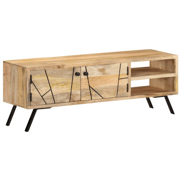 NNEVL TV Cabinet 110x30x40 cm Solid Mango Wood