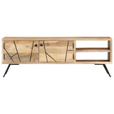 NNEVL TV Cabinet 110x30x40 cm Solid Mango Wood
