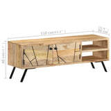 NNEVL TV Cabinet 110x30x40 cm Solid Mango Wood