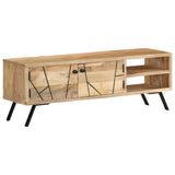 NNEVL TV Cabinet 110x30x40 cm Solid Mango Wood
