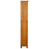 NNEVL 5-Tier Bookcase 45x22x140 cm Solid Oak Wood