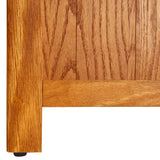 NNEVL 5-Tier Bookcase 45x22x140 cm Solid Oak Wood