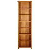 NNEVL 7-Tier Bookcase 60x22x200 cm Solid Oak Wood