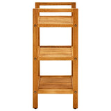 NNEVL Shoe Rack with 3 Shelves 50x27x60 cm Solid Oak Wood