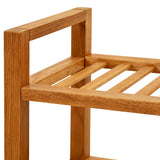 NNEVL Shoe Rack with 4 Shelves 50x27x80 cm Solid Oak Wood