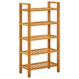 NNEVL Shoe Rack with 5 Shelves 50x27x100 cm Solid Oak Wood