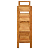 NNEVL Shoe Rack with 4 Shelves 100x27x80 cm Solid Oak Wood