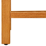 NNEVL Shoe Rack with 5 Shelves 100x27x100 cm Solid Oak Wood