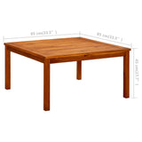 NNEVL Garden Coffee Table 85x85x45 cm Solid Acacia Wood