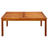 NNEVL Garden Coffee Table 110x110x45 cm Solid Acacia Wood